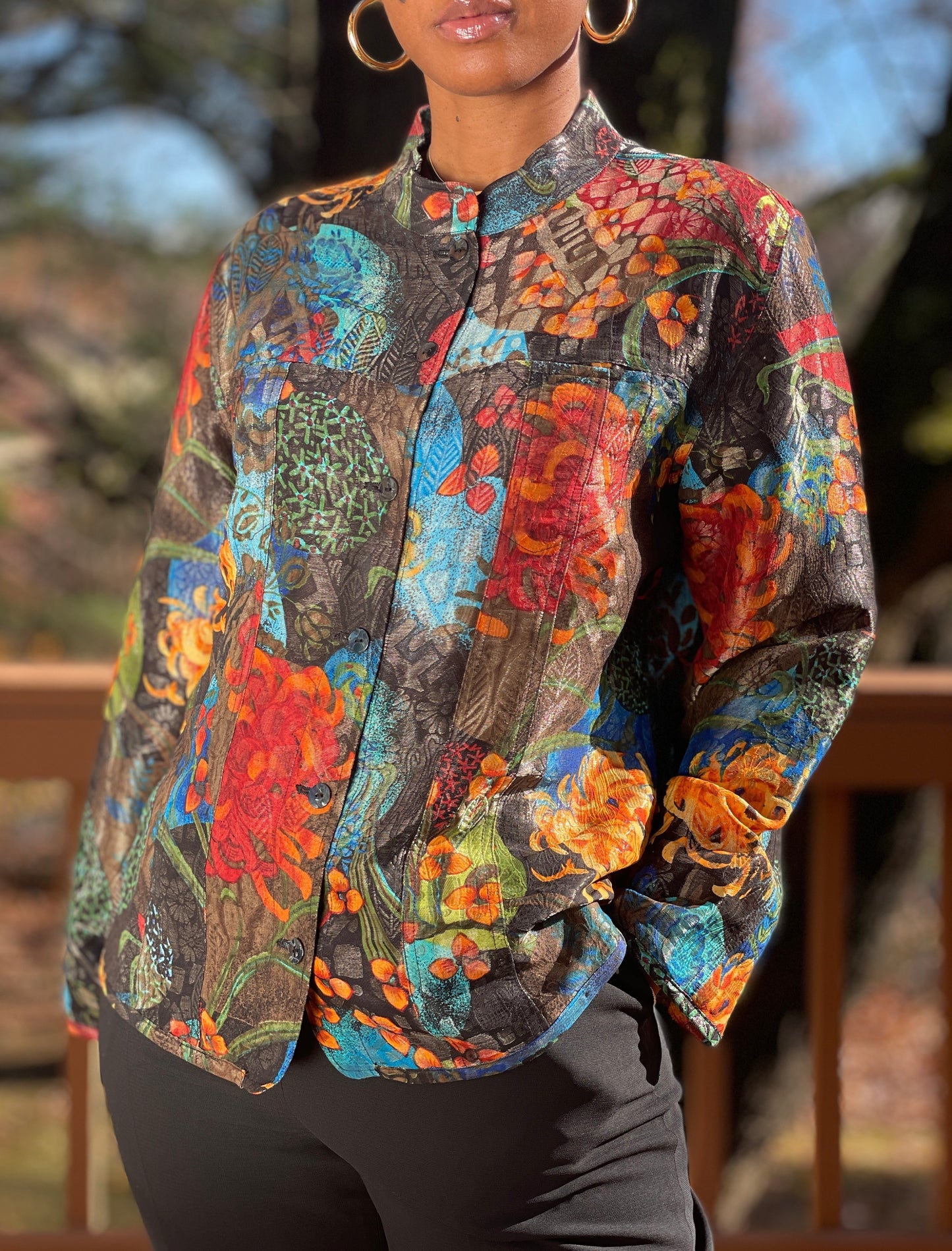 Chico’s Silk Floral Shirt