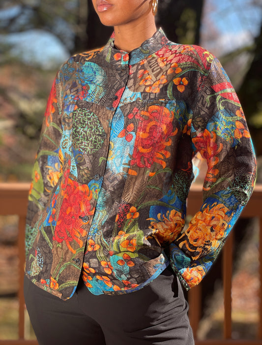 Chico’s Silk Floral Shirt