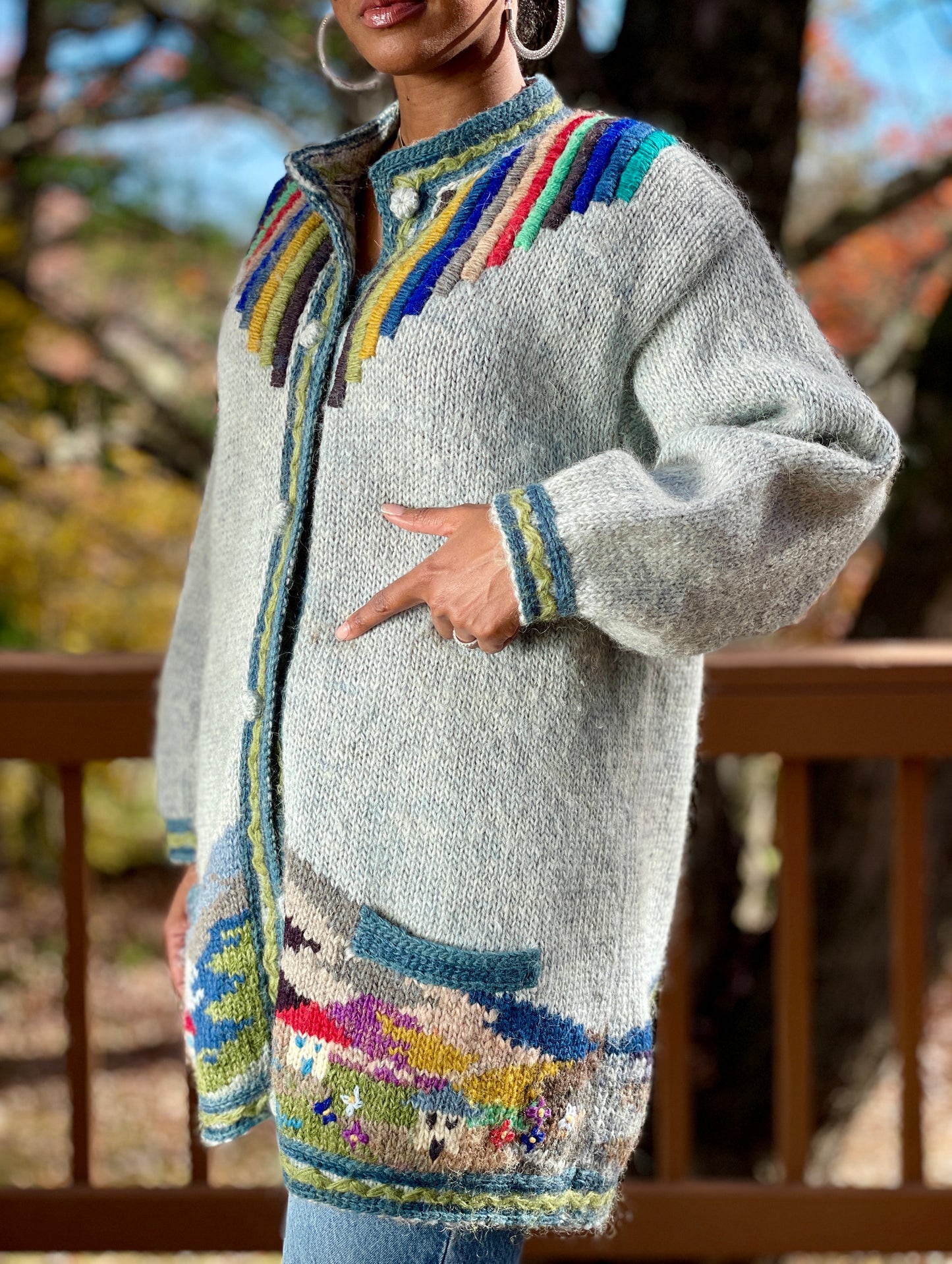 Wool Cardigan Sweater